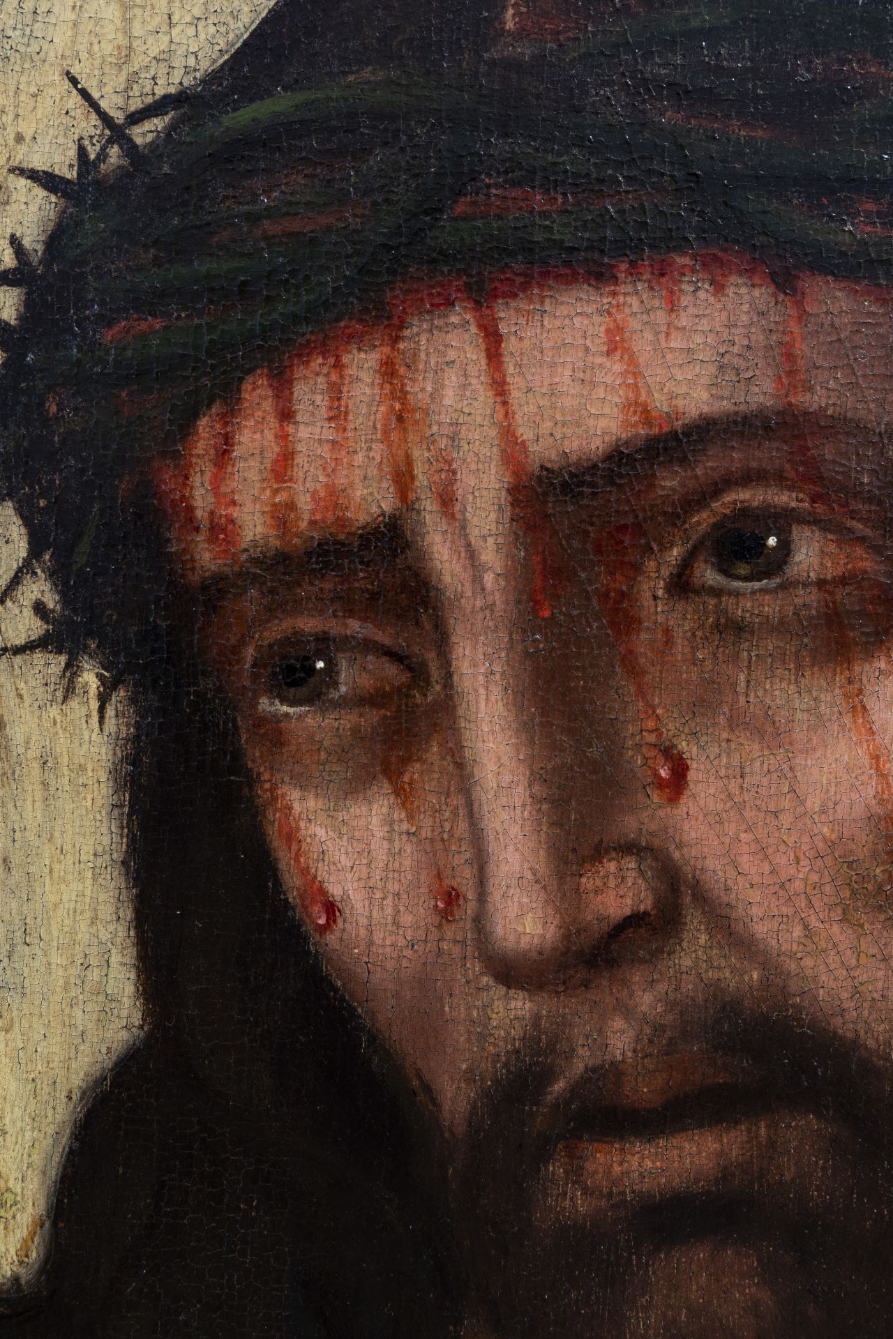 Flemish school: Man of Sorrows, oil on panel, 16th C. - Image 5 of 5