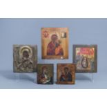 A varied collection of Russian icons, 19th/20th C.