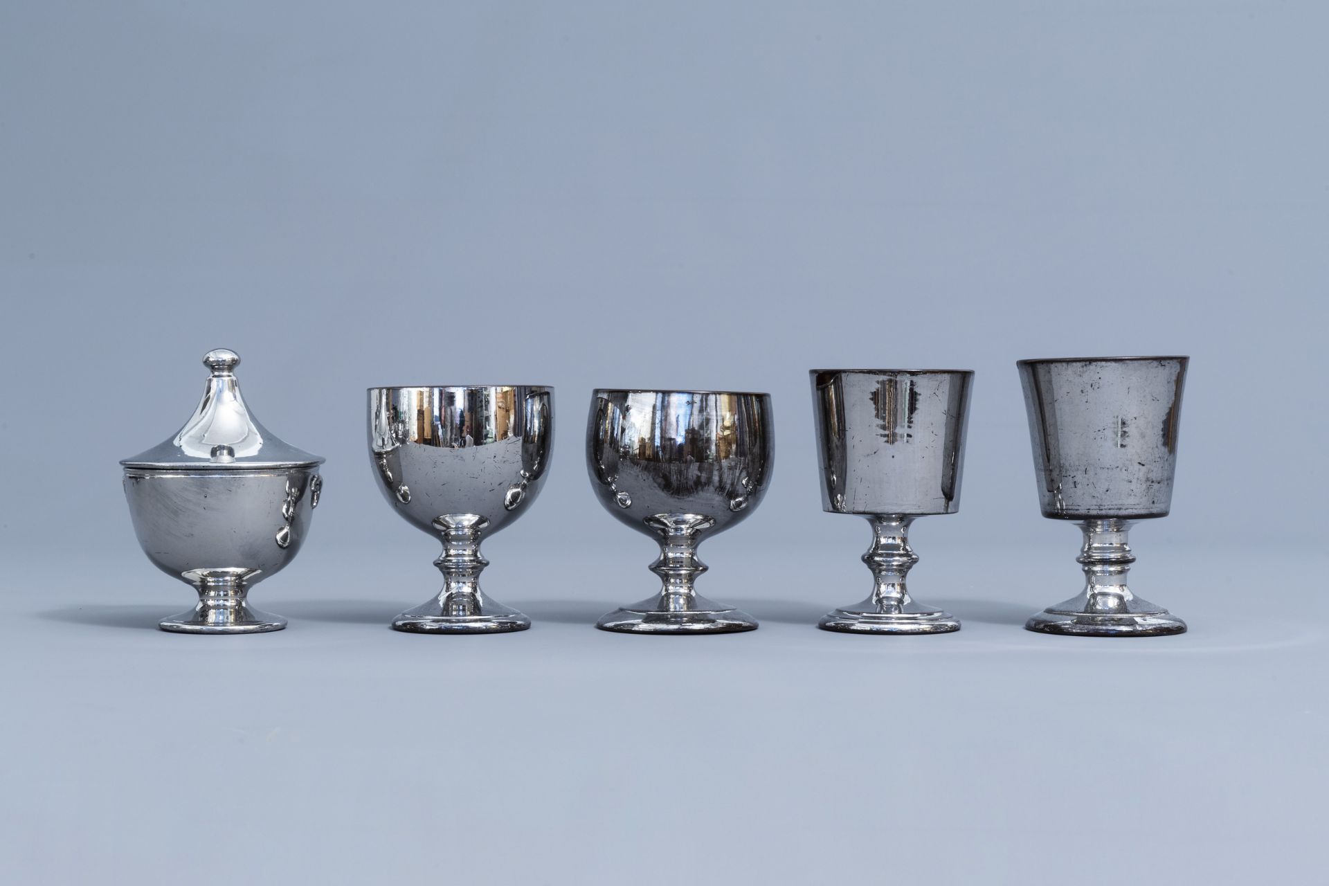 A varied collection of English silver lustreware items, 19th C. - Image 47 of 54