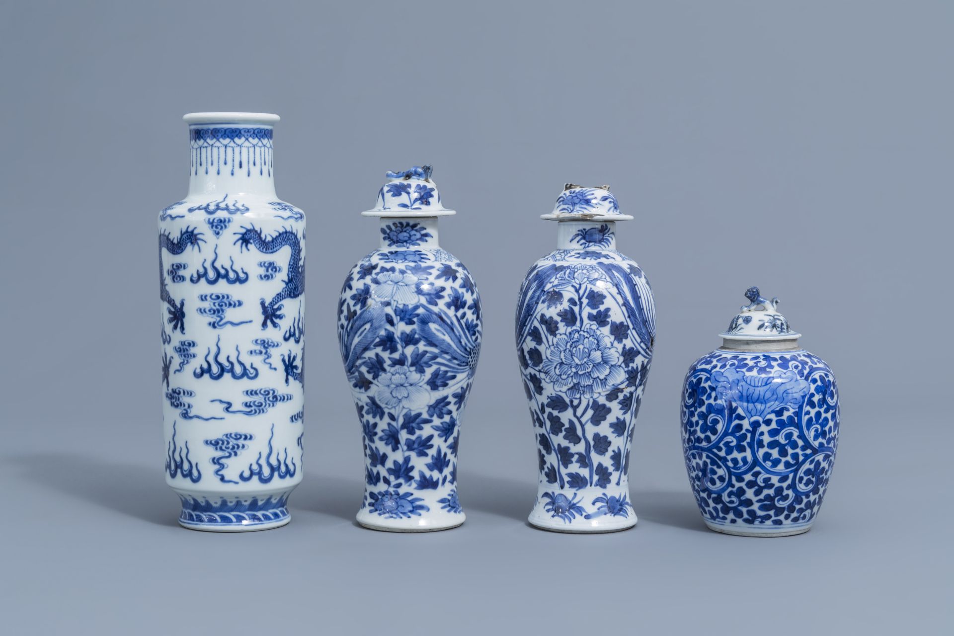 A varied collection of Chinese blue and white porcelain, 19th C. - Image 5 of 18