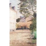 A. Gustave de Hennin (19th/20th C.): Village view, oil on canvas