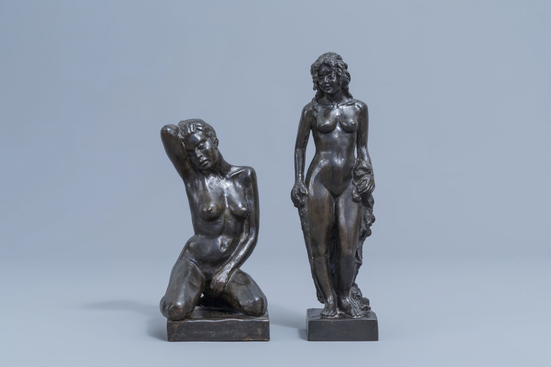 Halil Faik (1940): Two naked ladies, patinated bronze, ed. 2/7 and 2/8 - Image 2 of 11