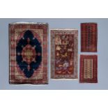 Four various Oriental rugs, wool on cotton, 20th C.