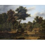 Attributed to Gilles Franois Closson (1796-1842): An animated forest landscape, dated 1835