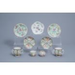 A varied collection of Chinse Canton and famille rose porcelain, 19th C.