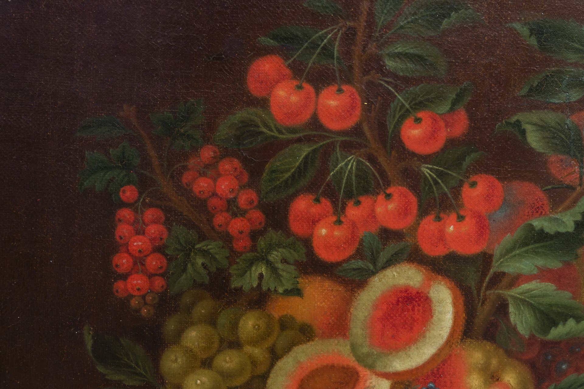 European school: Still life of flowers, oil on canvas, 19th C. - Image 5 of 6
