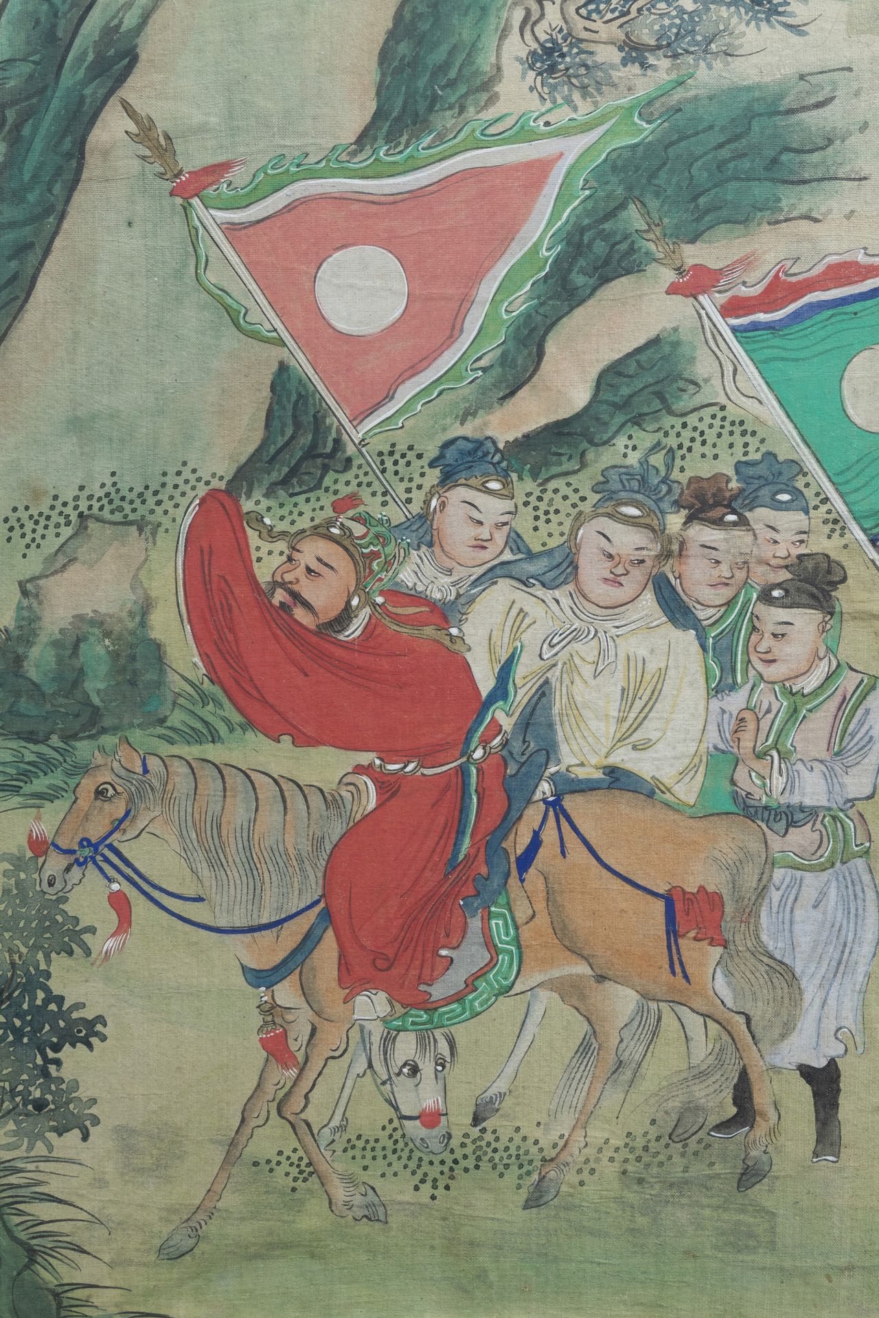 Chinese school, ink and colours on silk, 19th C.: The ceasefire - Image 5 of 6