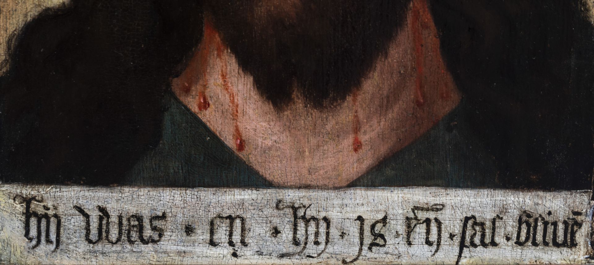 Flemish school: Man of Sorrows, oil on panel, 16th C. - Image 4 of 5