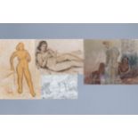 Jules Jacques Boulez (1889-1960): Four works, mixed media on paper and cardboard