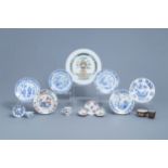 A collection of Chinese blue, white, famille rose, verte and Imari porcelain, Kangxi/Qianlong