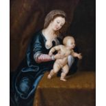 Flemish school, follower of Bernard van Orley (1490-1542): Our Lady and child, early 17th C.