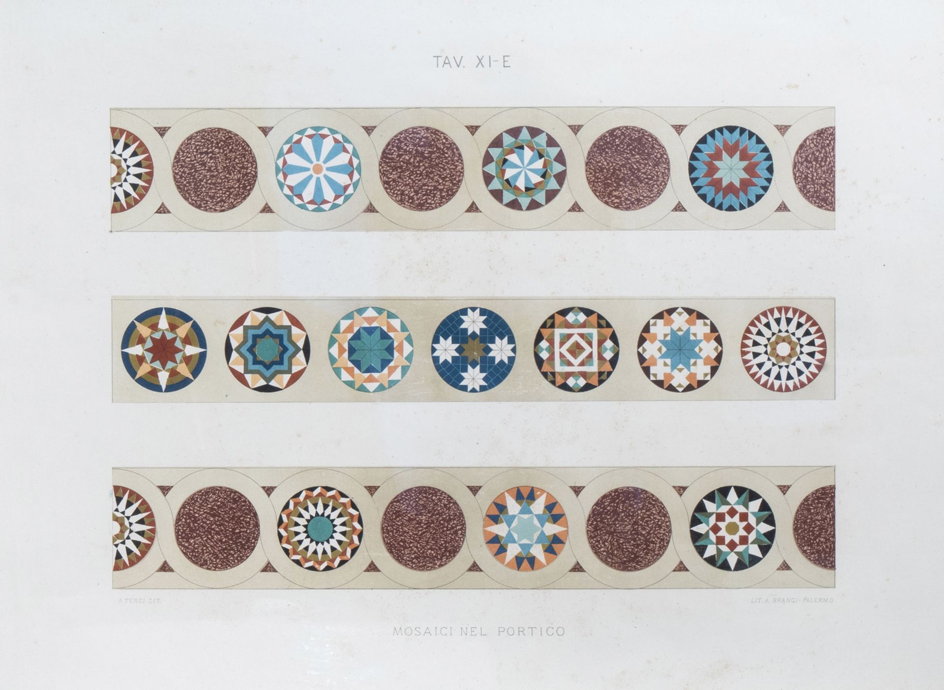 Italian school: 'Cappella Palatina, Palermo', a series of six chromolithographs, 19th C. - Image 10 of 36