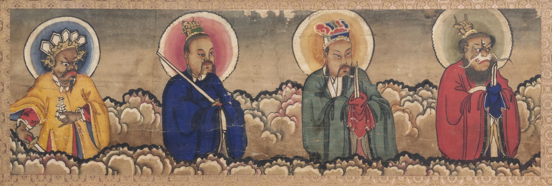 Korean school, ink and colours on paper, Joseon, ca. 1900: Four Immortals