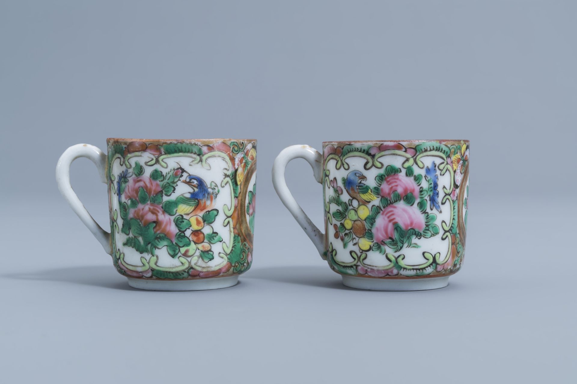 A varied collection of Chinese Canton famille rose porcelain, 19th/20th C. - Image 26 of 31