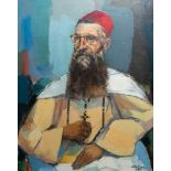 Anto Diez (1914-1992): Portrait of the missionary Hugo Vanneste, oil on canvas, dated (19)55