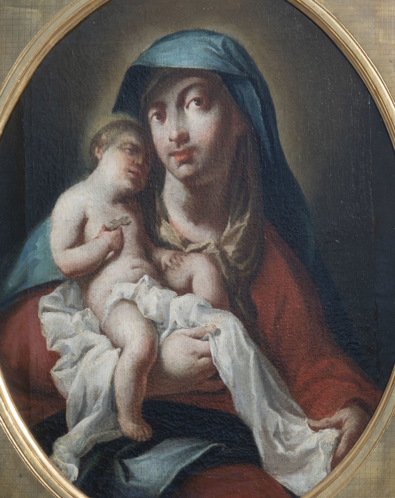 Austrian school, entourage of Franz Anton Maulbersch (1724-1796): The Virgin and Child, oil on canva