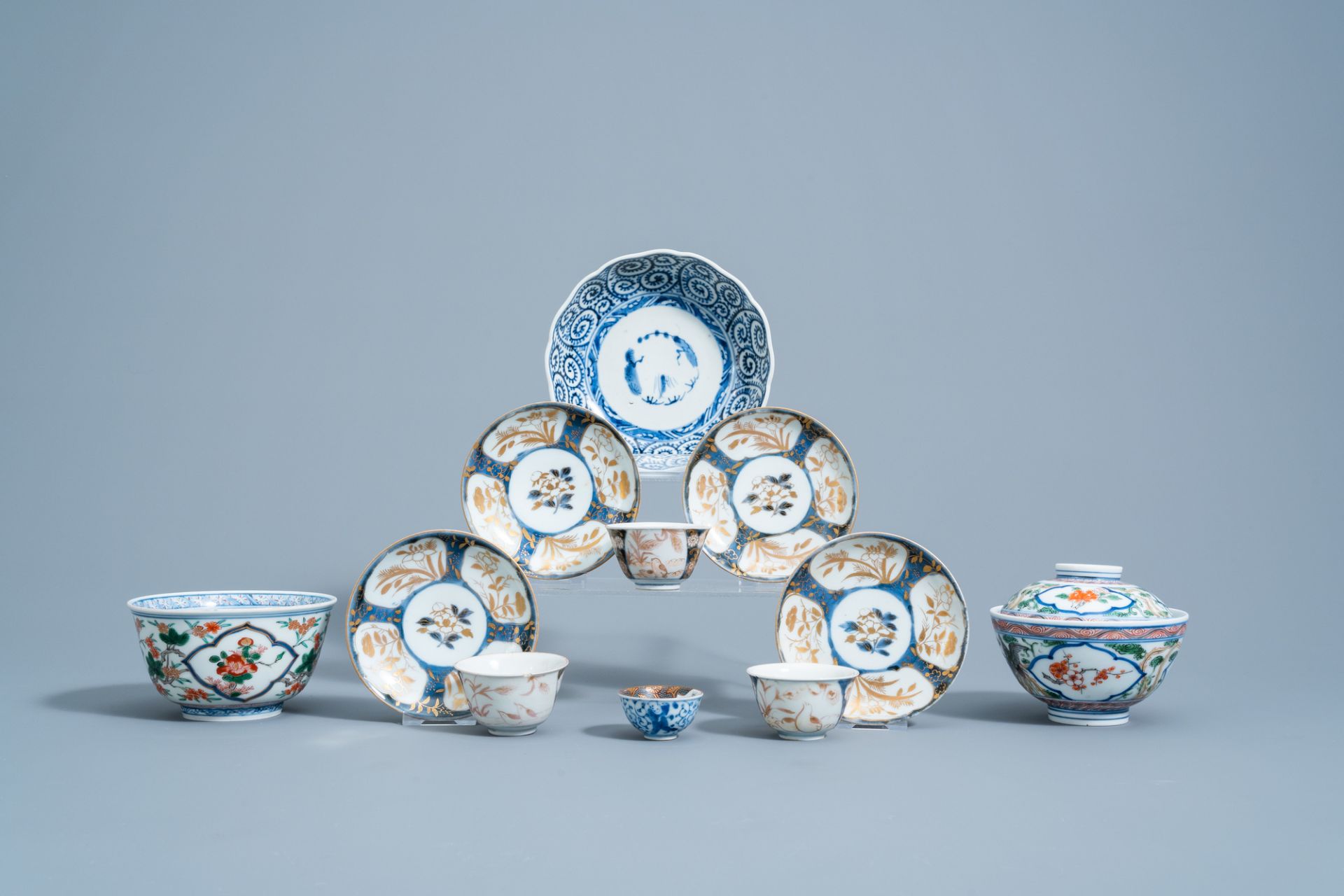 A varied collection of Japanese polychrome porcelain, 18th C. and later