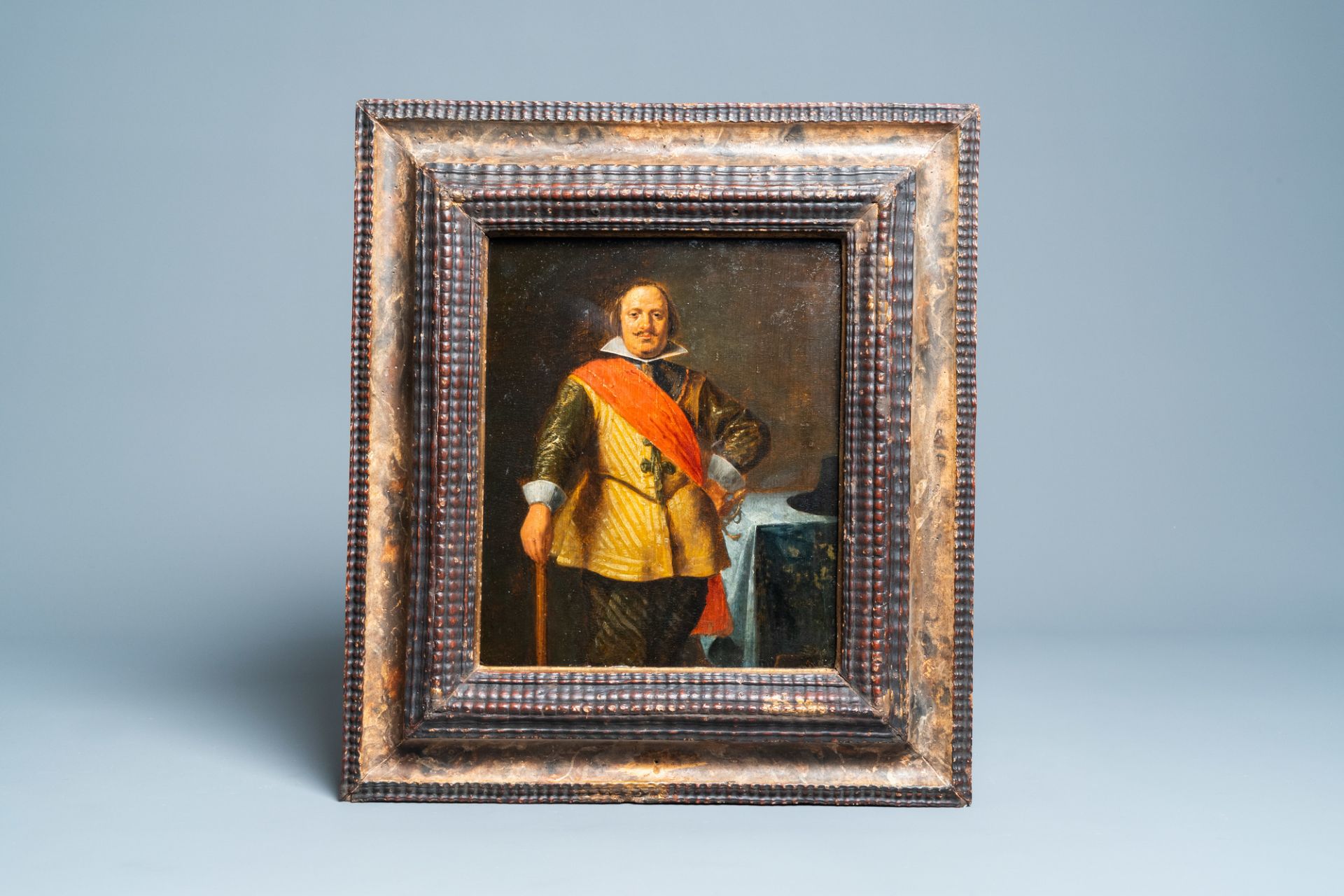 Flemish school: Portrait of a gentleman, oil on panel, 17th C. - Bild 2 aus 6