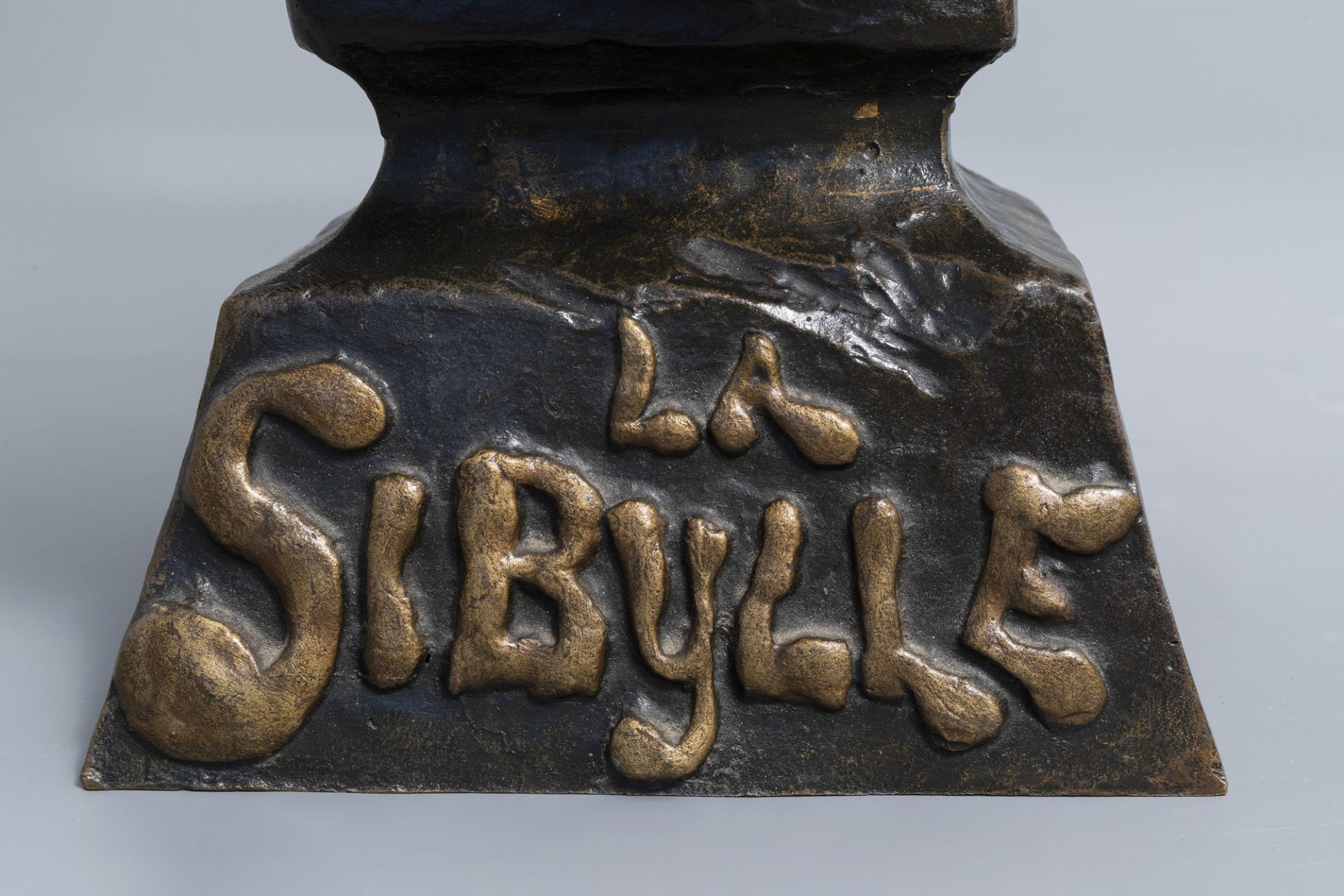 Emmanuel Villanis (1858-1914): 'La Sybille', patinated bronze - Image 11 of 11