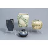 A varied collection of Dutch studio pottery, a.o. Fontein, 20th C.