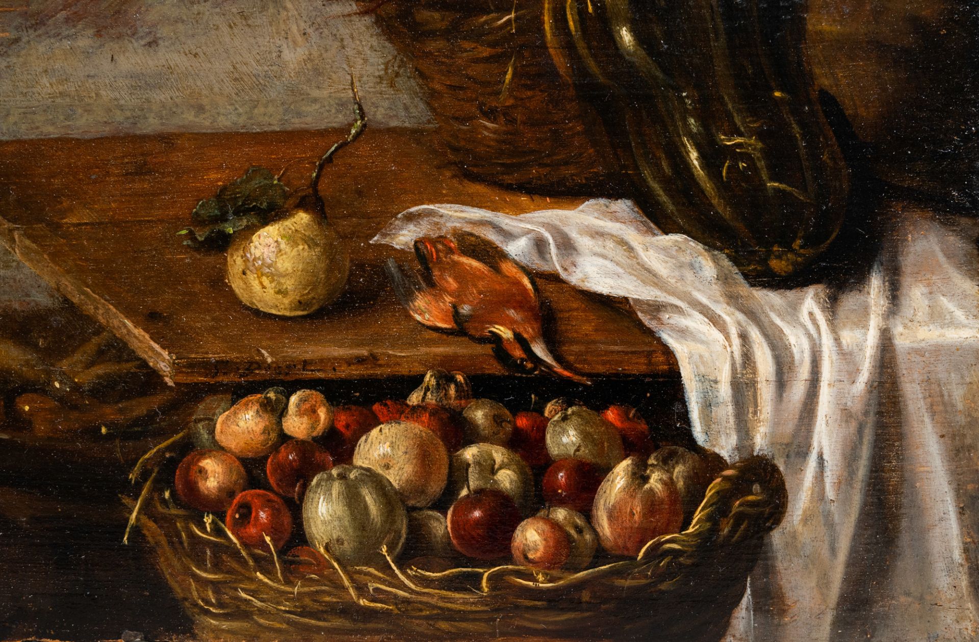 Sybrand Van Beest (1610-1674): Still life with fruits, oil on panel - Image 6 of 7