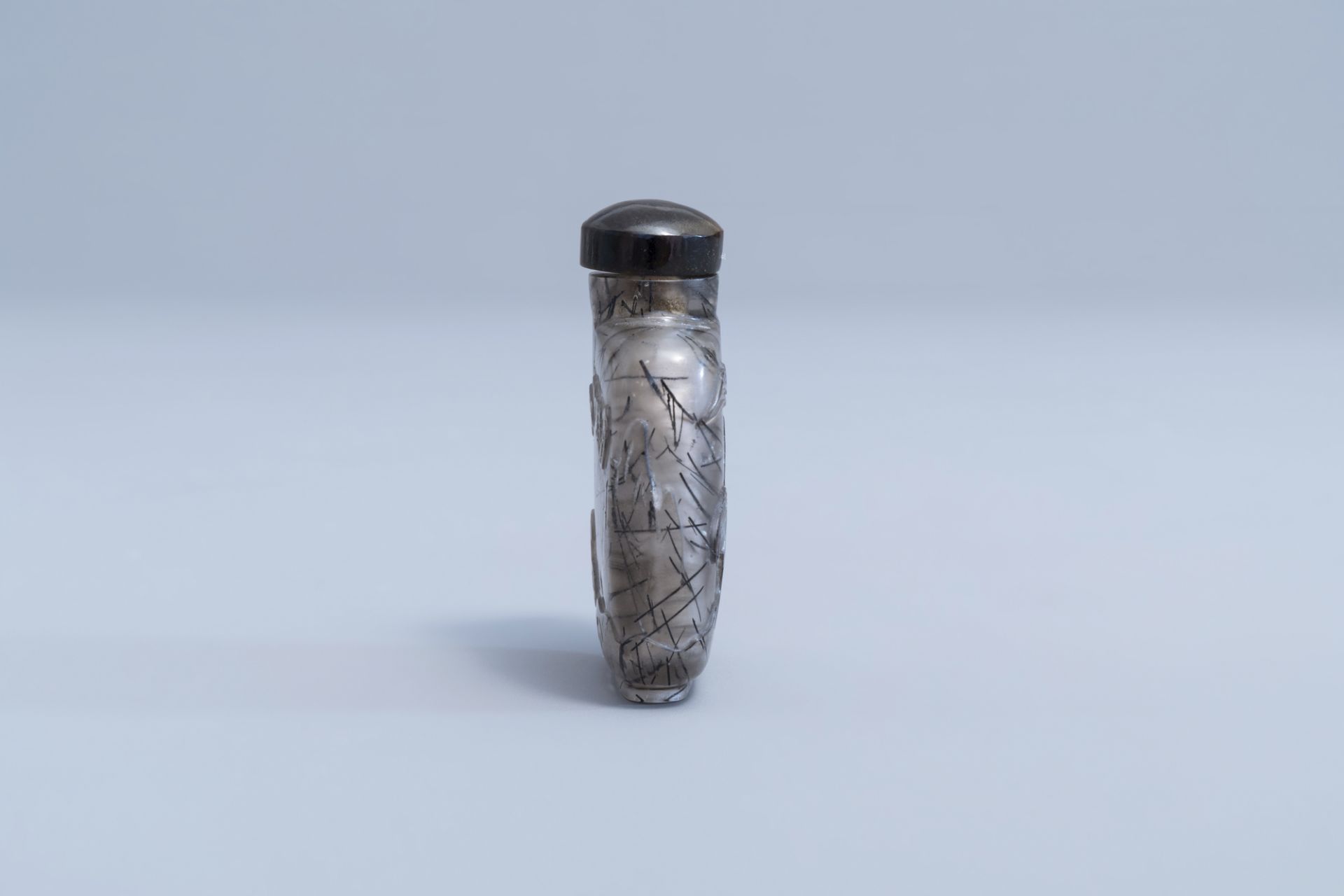 A Chinese hair crystal snuff bottle, 19th/20th C. - Image 2 of 9