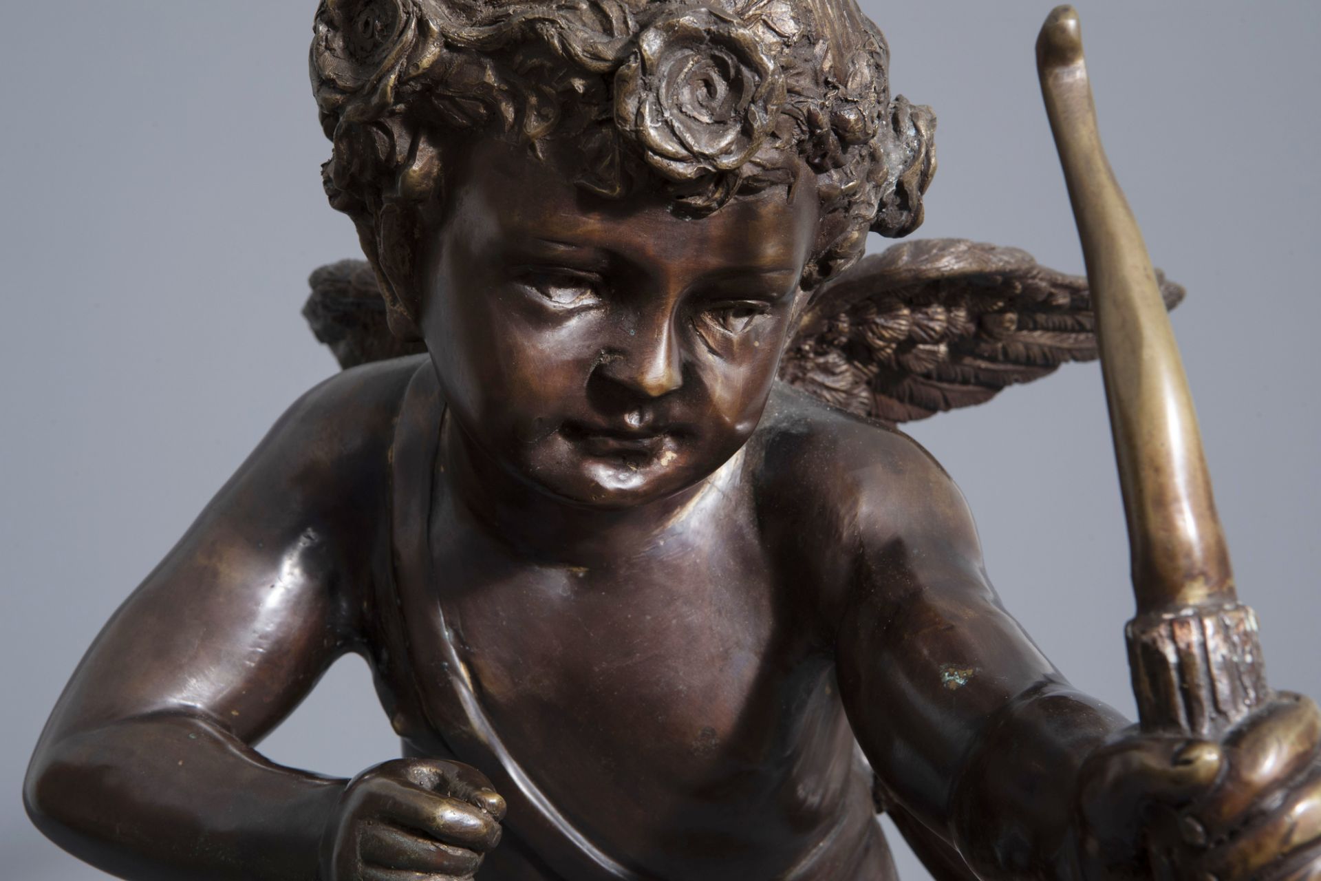 In the manner of Joseph d'Aste (1881-1945): Cupid, patinated bronze - Image 9 of 10