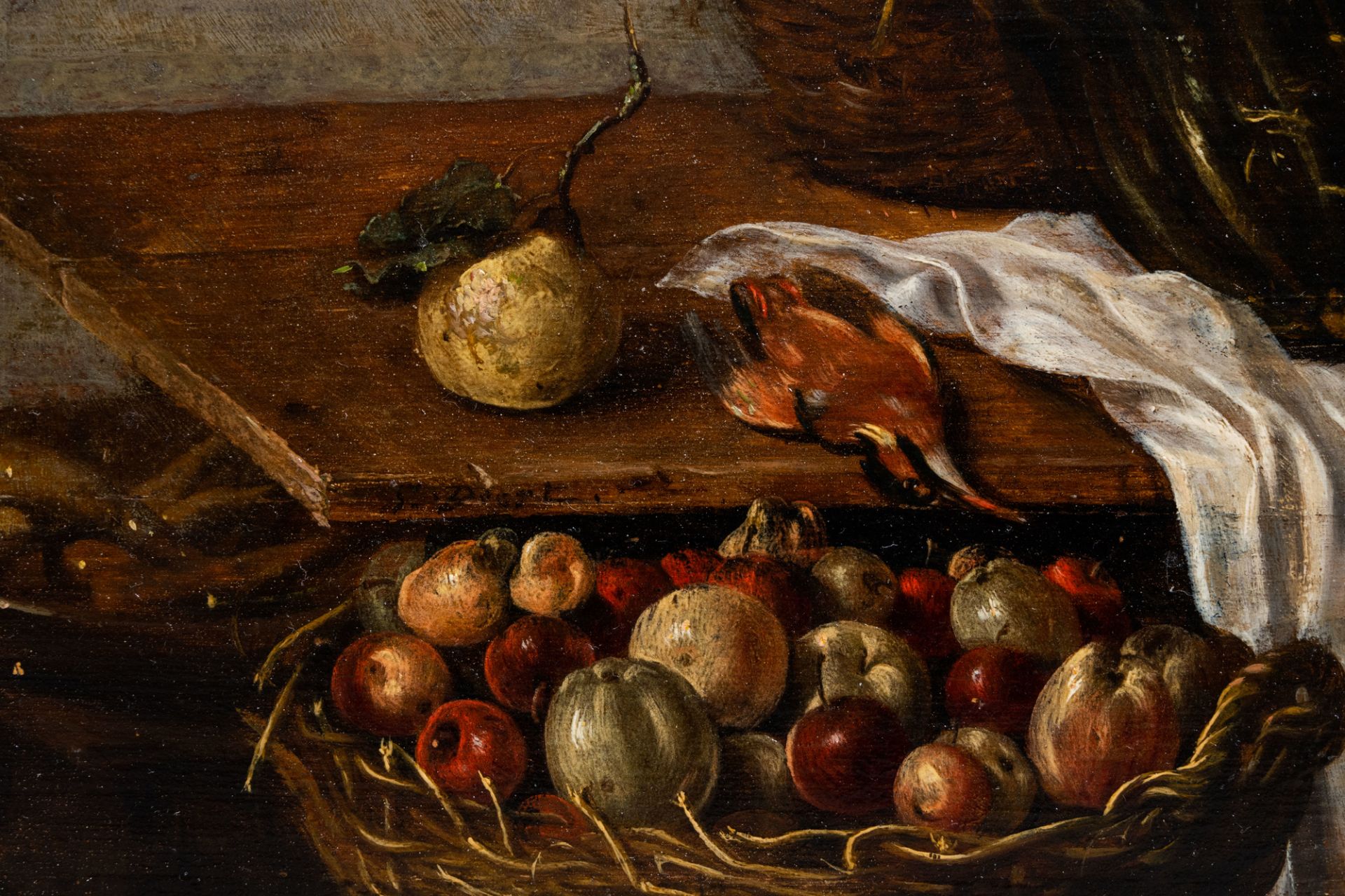 Sybrand Van Beest (1610-1674): Still life with fruits, oil on panel - Image 4 of 7
