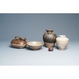 A varied collection of Chinese early brown and cream glazed wares, Song and later