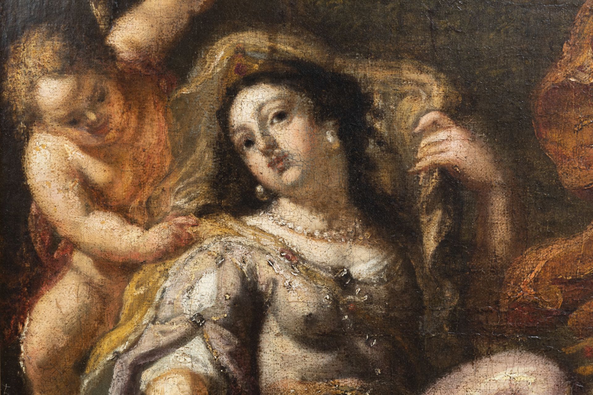 Dutch school: Mars, Venus and Amor, oil on canvas, 17th C. - Image 4 of 5