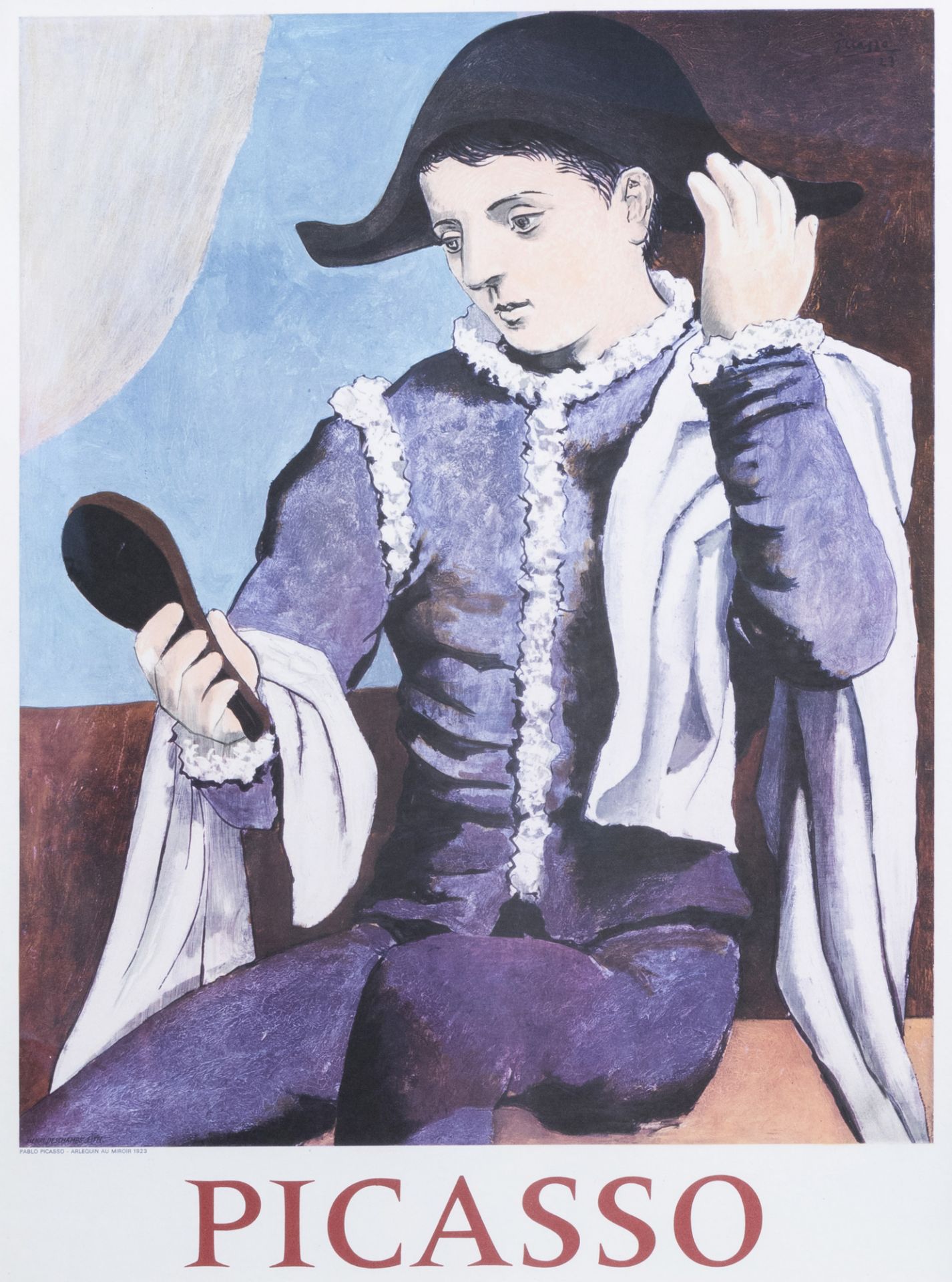 Pablo Picasso (1881-1973): 'Arlequin au miroir', print, (1971)