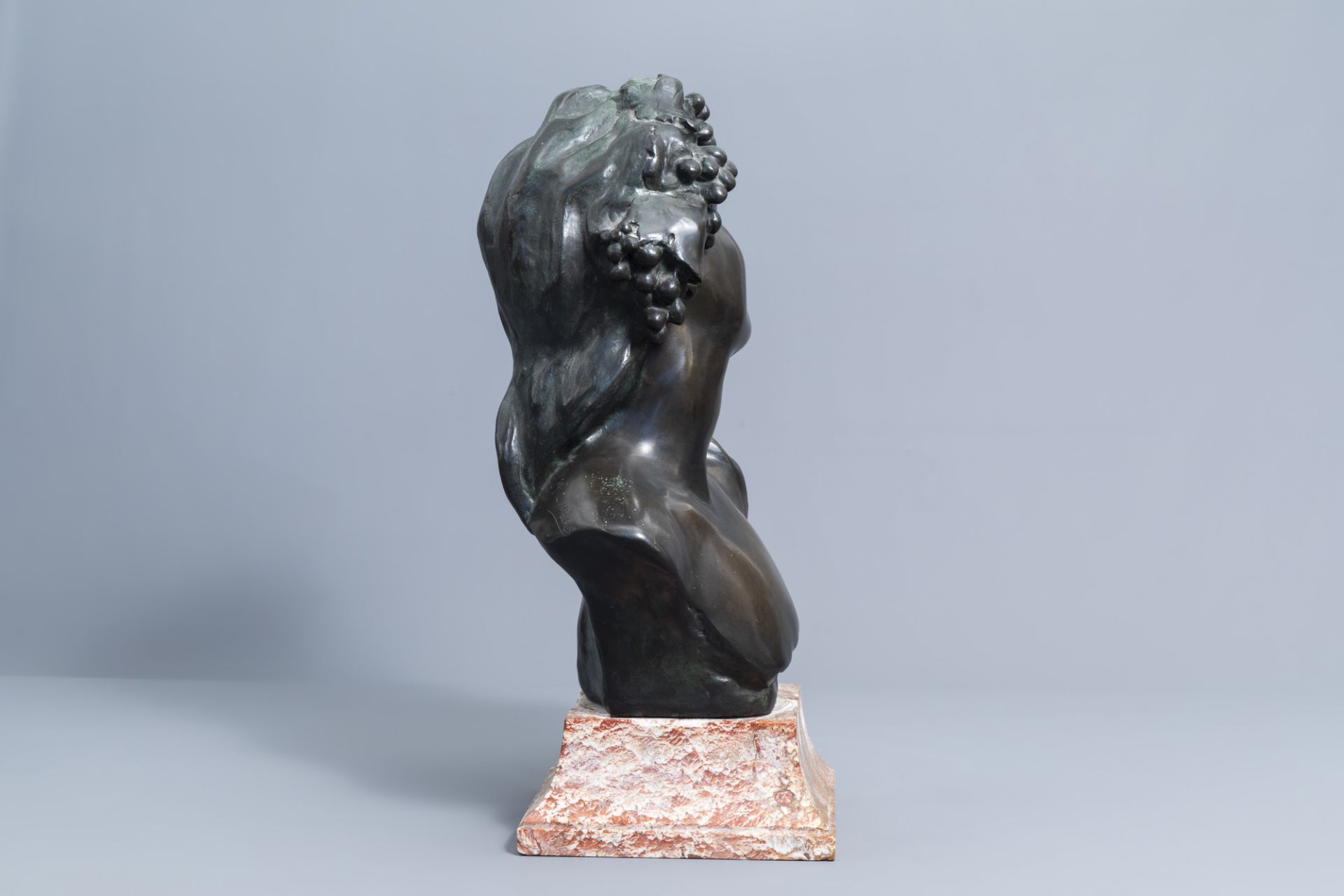 Jef Lambeaux (1852-1908): Bacchant, patinated bronze on a marble base - Image 3 of 8