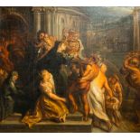 Flemish school, after Jacob Jordaens (1593-1678): The return, oil on canvas, 18th/19th C.