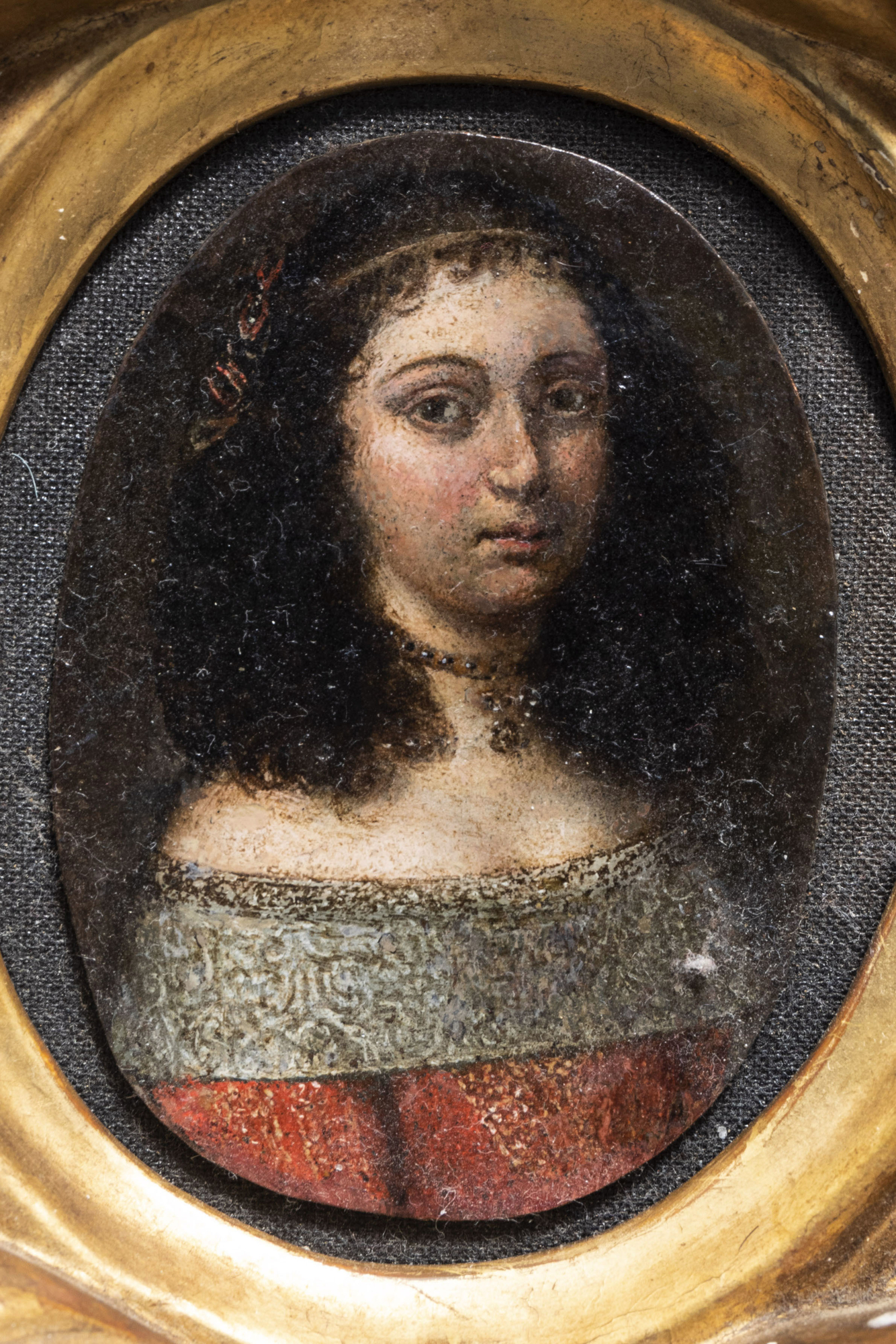 Italian school: Three portrait miniatures, oil on copper, 17th/18th C. - Image 3 of 5