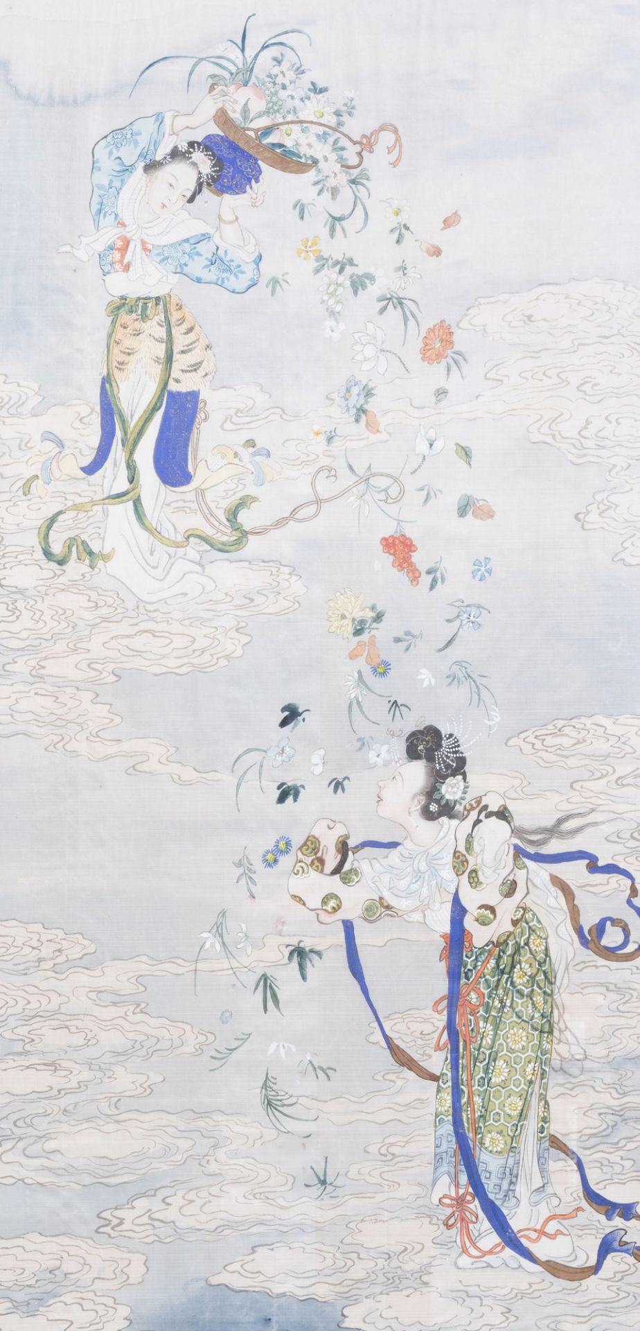 Chinese school, ink and colours on silk, 19th/20th C.: Two works depicting Immortals - Image 4 of 11