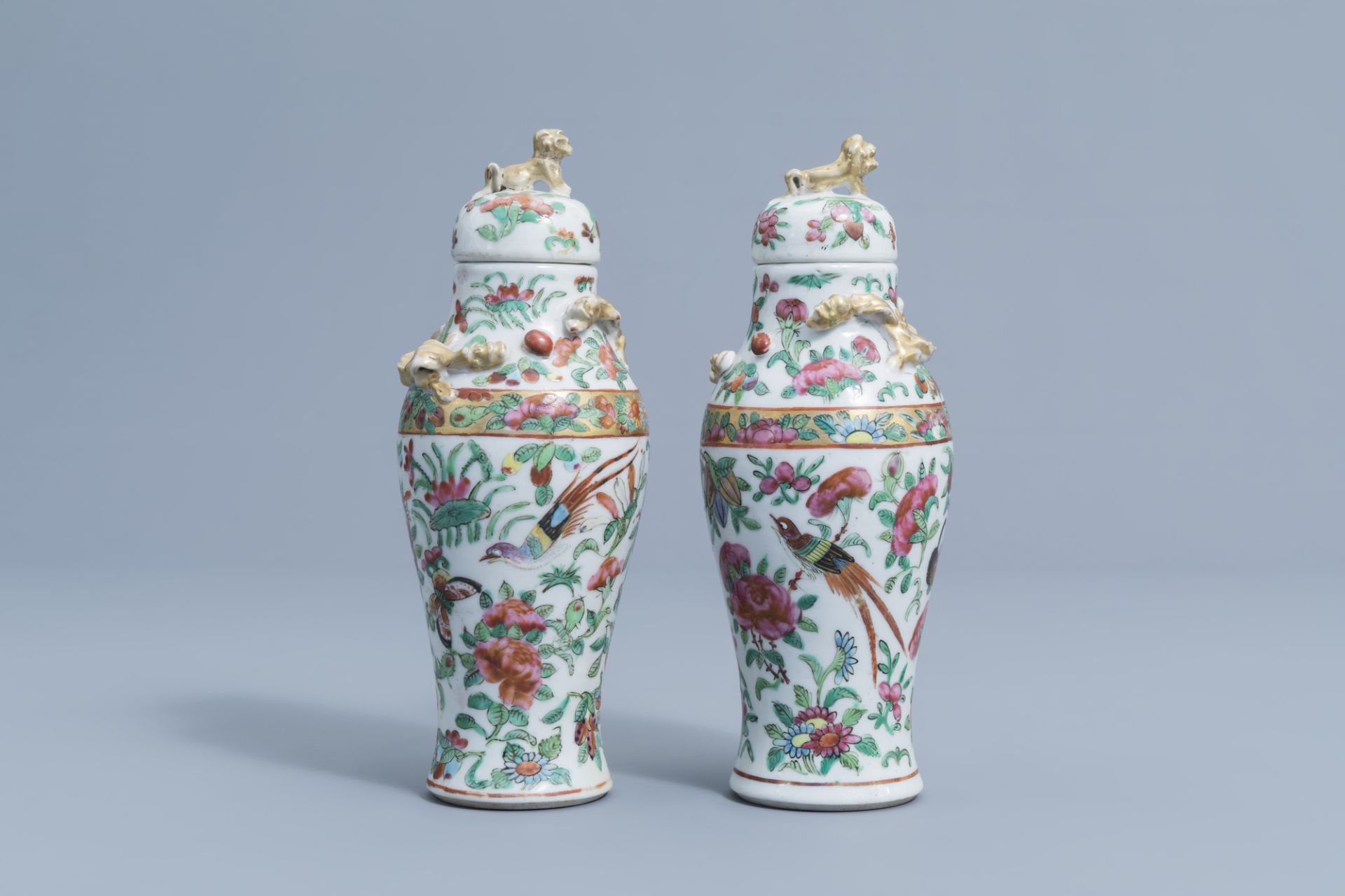 A varied collection of Chinese Canton famille rose porcelain, 19th/20th C. - Image 8 of 31