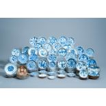 A very extensive and varied collection of Chinese blue, white, Batavian ware and famille rose saucer