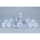 A varied collection of Chinese blue and white porcelain, 18th C. and later