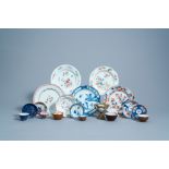 A varied collection of Chinese famille rose, Imari style, blue, white and iron red porcelain, Qianlo