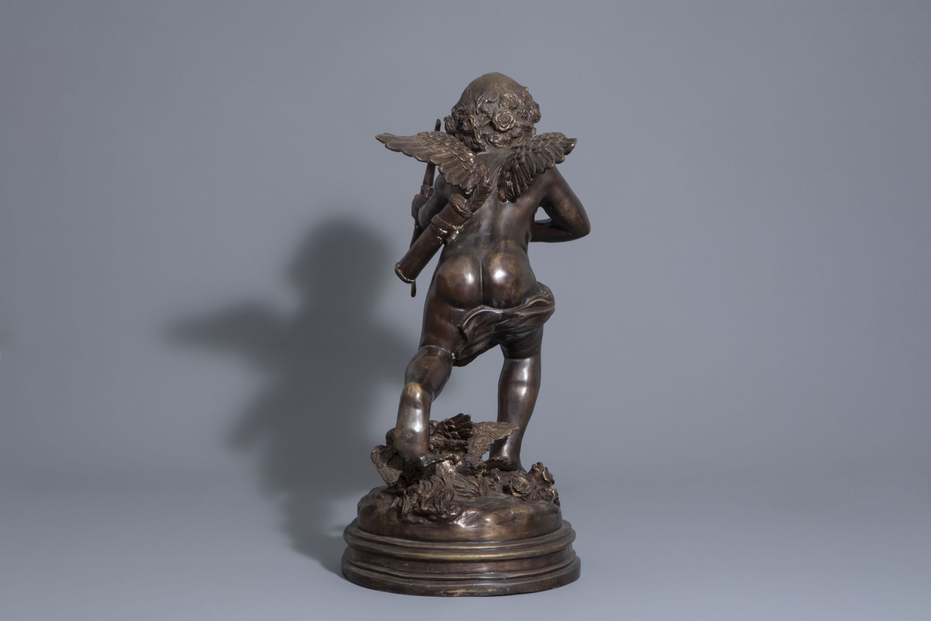 In the manner of Joseph d'Aste (1881-1945): Cupid, patinated bronze - Image 4 of 10