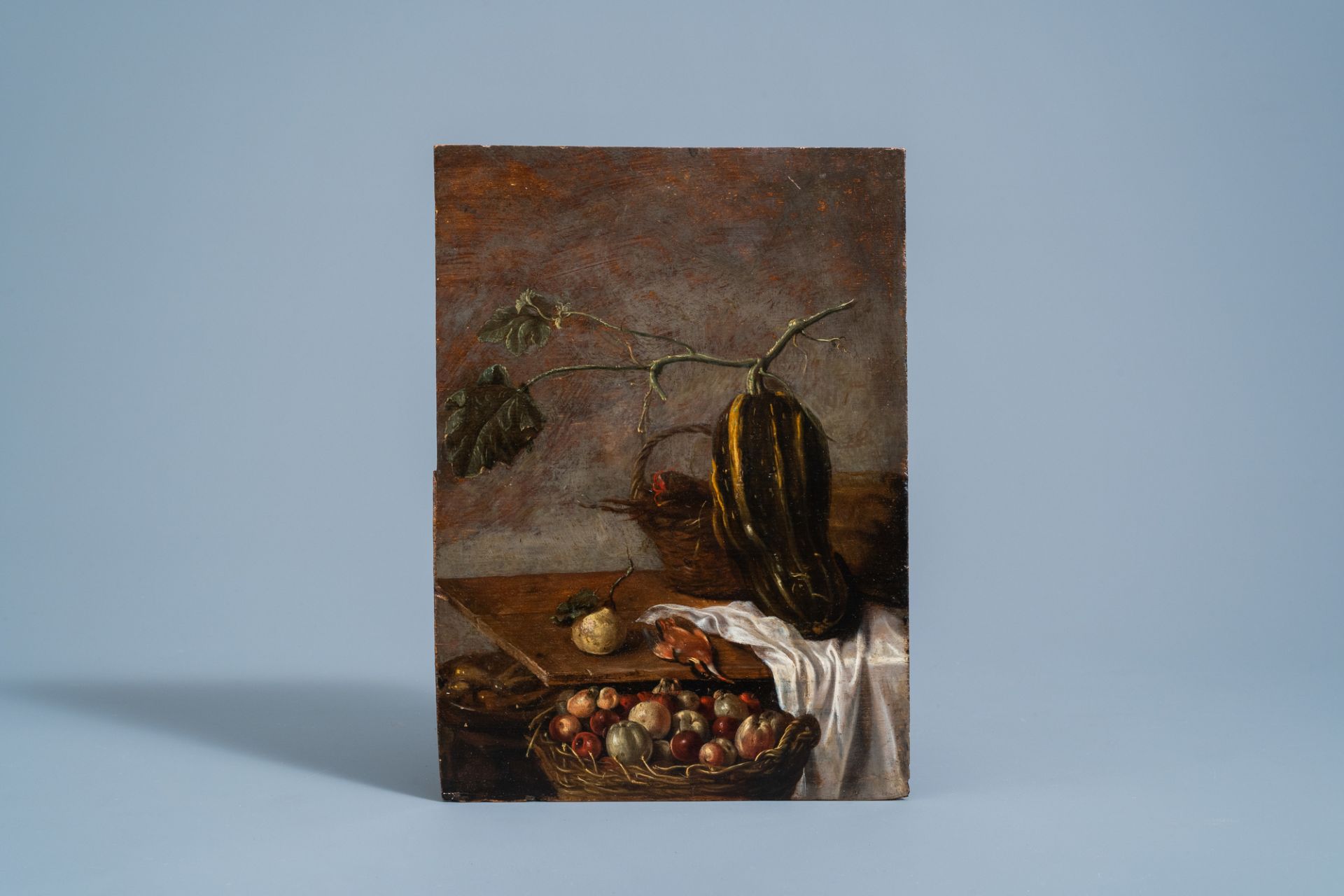 Sybrand Van Beest (1610-1674): Still life with fruits, oil on panel - Image 2 of 7