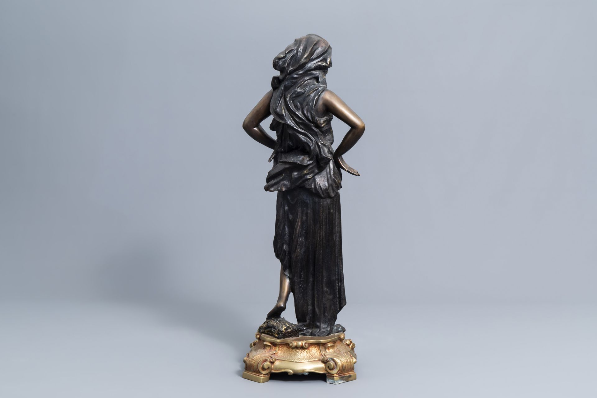French school: Oriental beauty, patinated metal alloy - Image 4 of 7