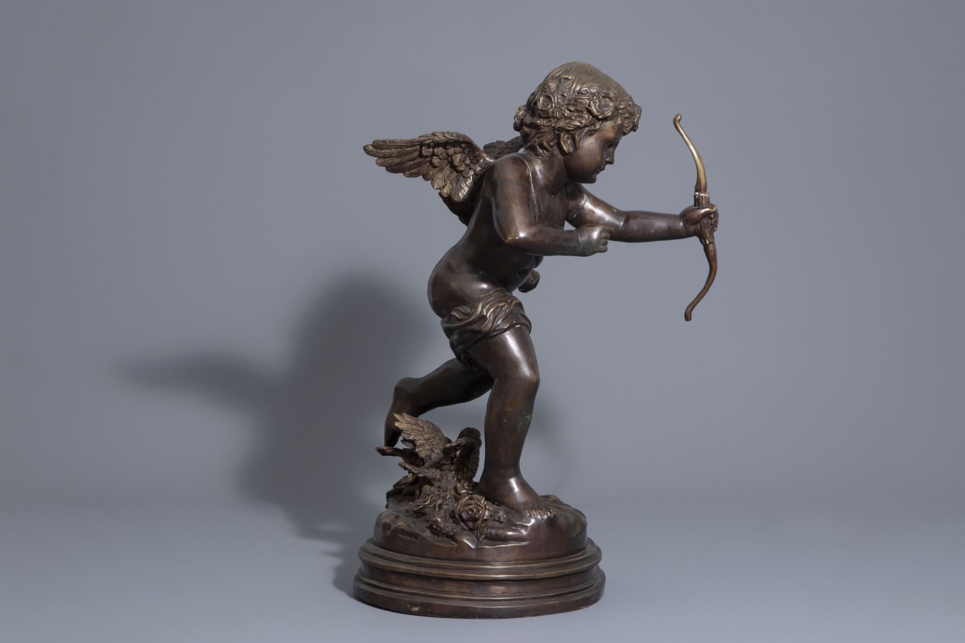 In the manner of Joseph d'Aste (1881-1945): Cupid, patinated bronze - Image 3 of 10