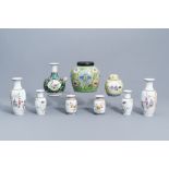 A varied collection of Chinese famille rose porcelain, 19th/20th C.