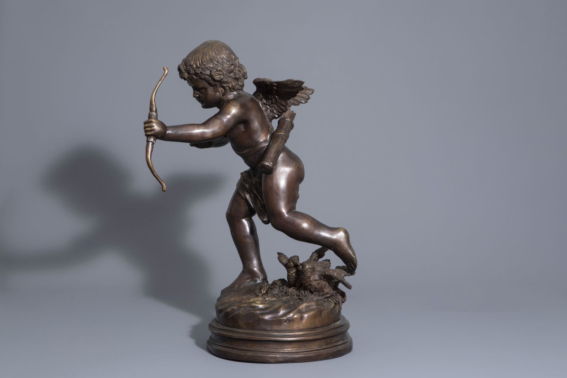 In the manner of Joseph d'Aste (1881-1945): Cupid, patinated bronze - Image 5 of 10