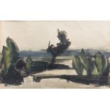 Dan Van Severen (1927-2009): A landscape, watercolour on paper, dated (19)53