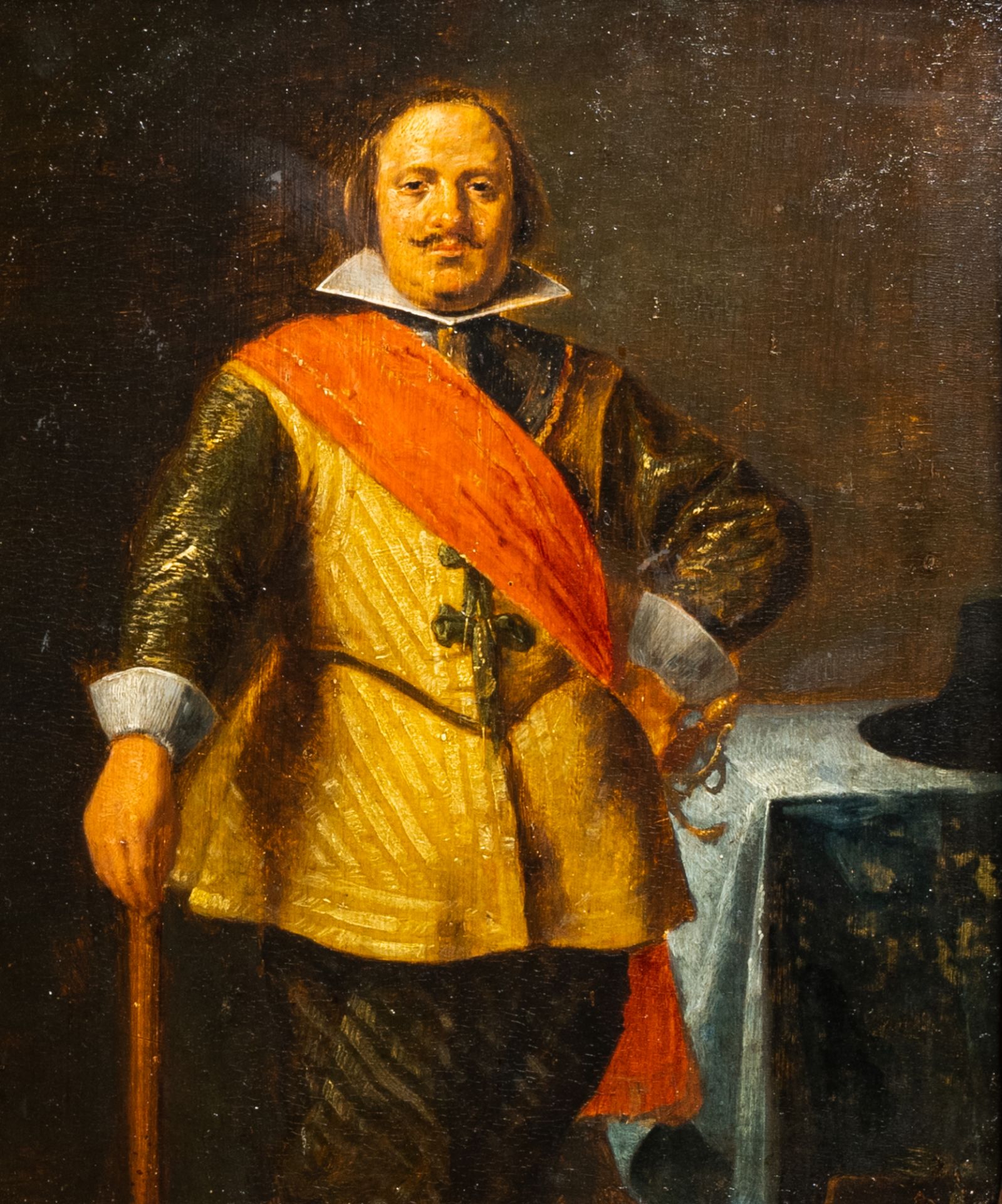 Flemish school: Portrait of a gentleman, oil on panel, 17th C.