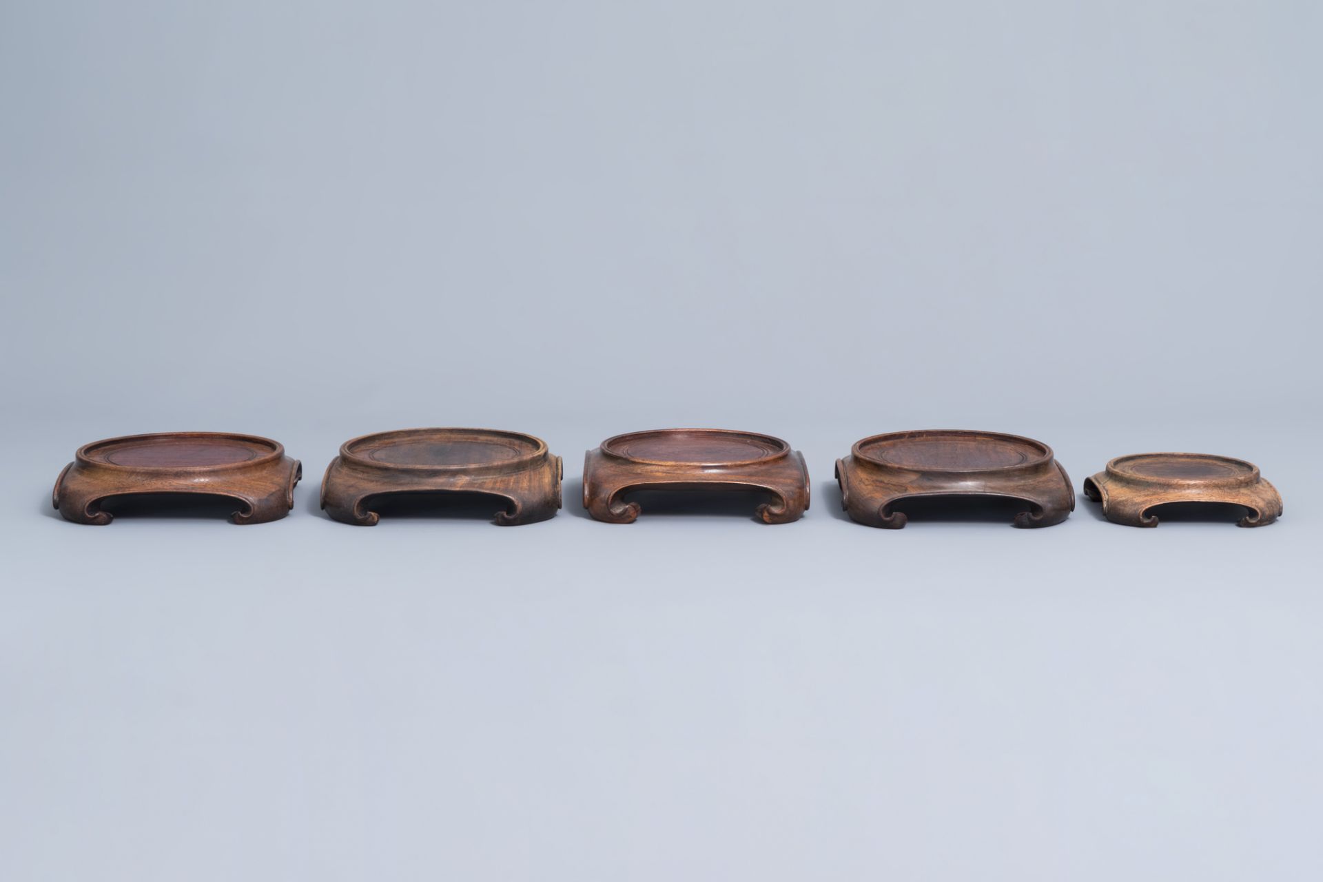 A collection of Chinese wooden stands, 19th/20th C. - Image 3 of 15