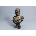 Emmanuel Villanis (1858-1914): 'La Sybille', patinated bronze