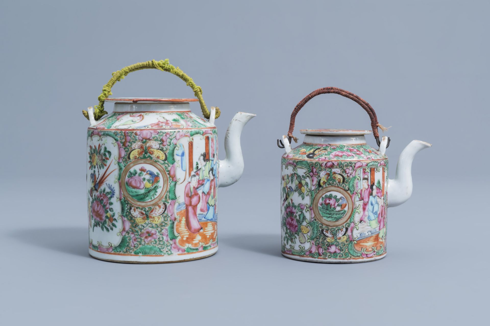 A varied collection of Chinese Canton famille rose porcelain, 19th/20th C. - Image 14 of 31
